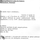 Nota presentación dirigida al intendente